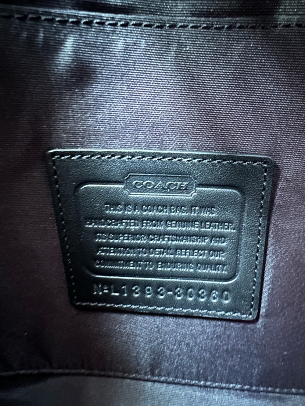 Coach Black Brown White Leather Laptop Bag - Picture 6 of 6
